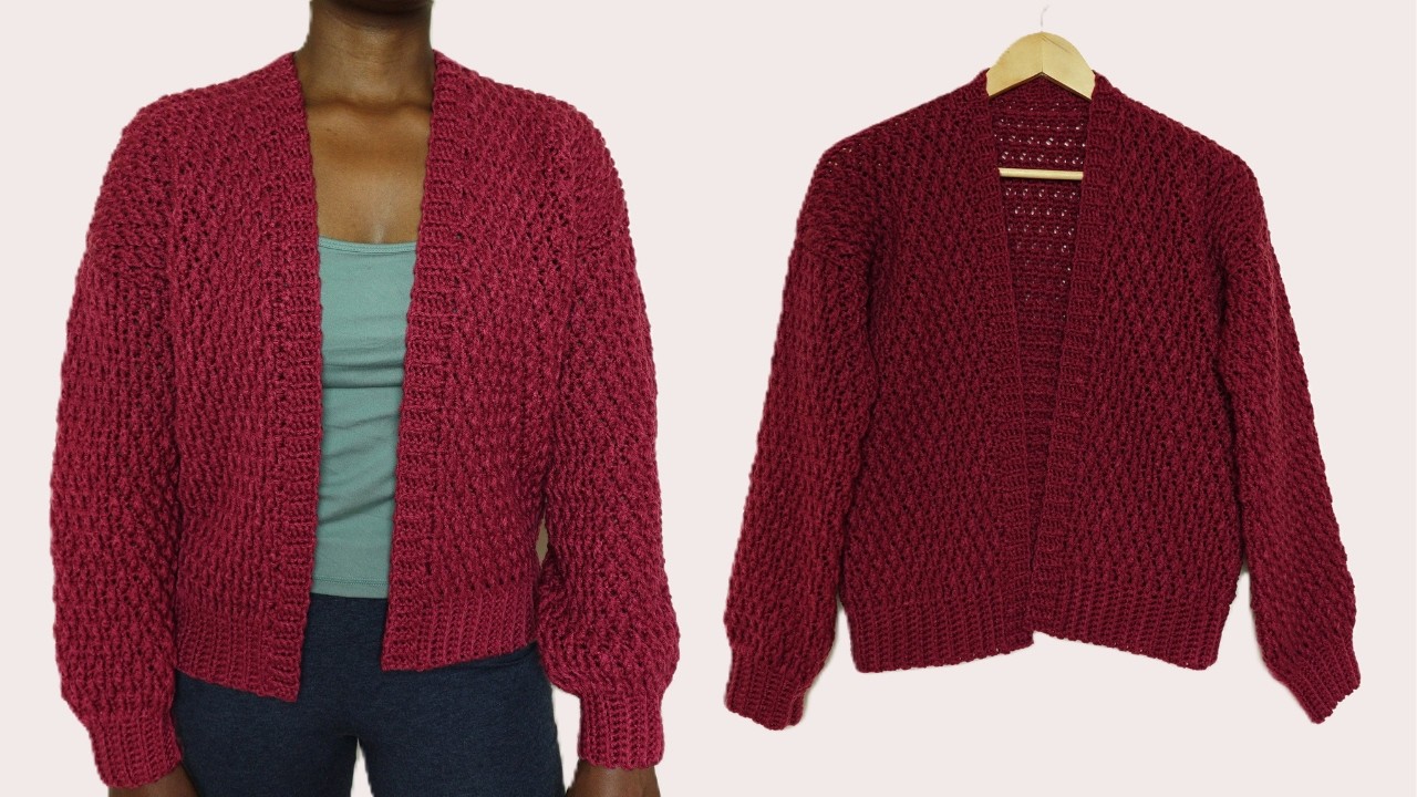 Easy Crochet Alpine Stitch Cardigan