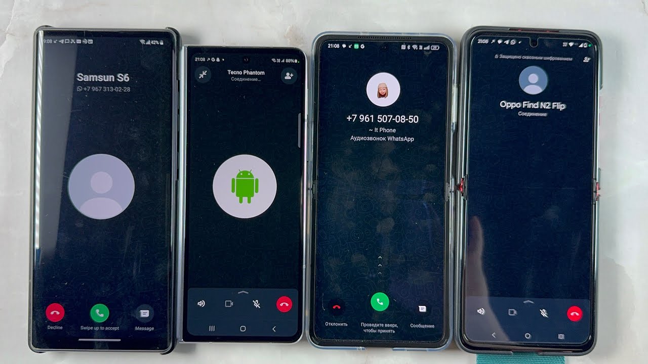 WhatsApp Incoming Calls Motorola Razr 40 Ultra + Oppo Find N2 + Samsung Galaxy Fold5 + JG Wink