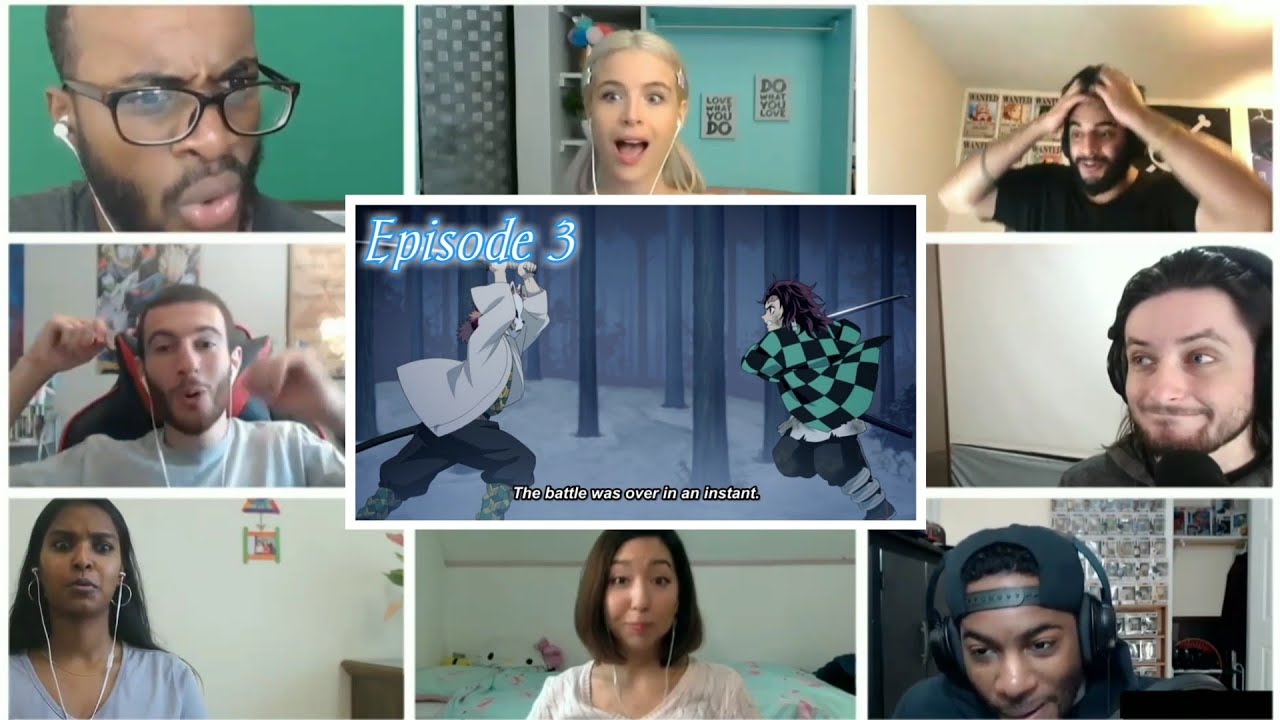 Demon Slayer || Kimetsu no Yaiba episode 3 Reaction mashup