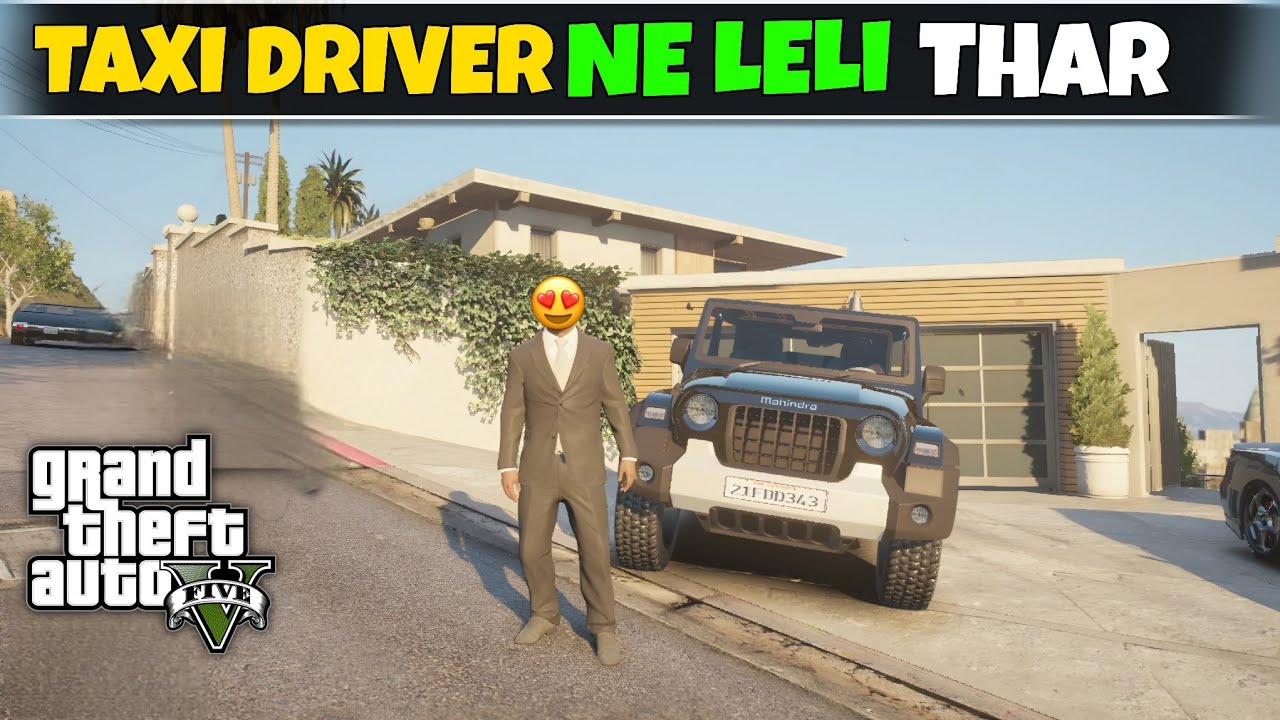 Taxi chala ke leli thar in gta 5 😍