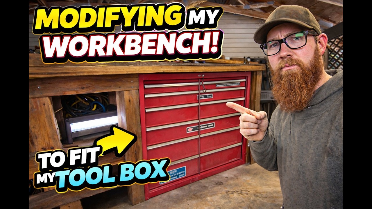 I Finally Fixed My Workbench — Built-In Tool Box Upgrade!
