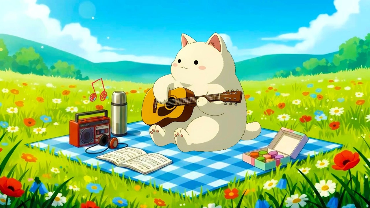 A small picnic on the hill ☀️ sunny chillhop to boost your mood