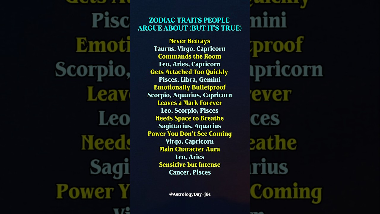 Zodiac Traits People Argue About (But It's True) #zodiac #zodiacsigns #astrology #horoscope #tarot