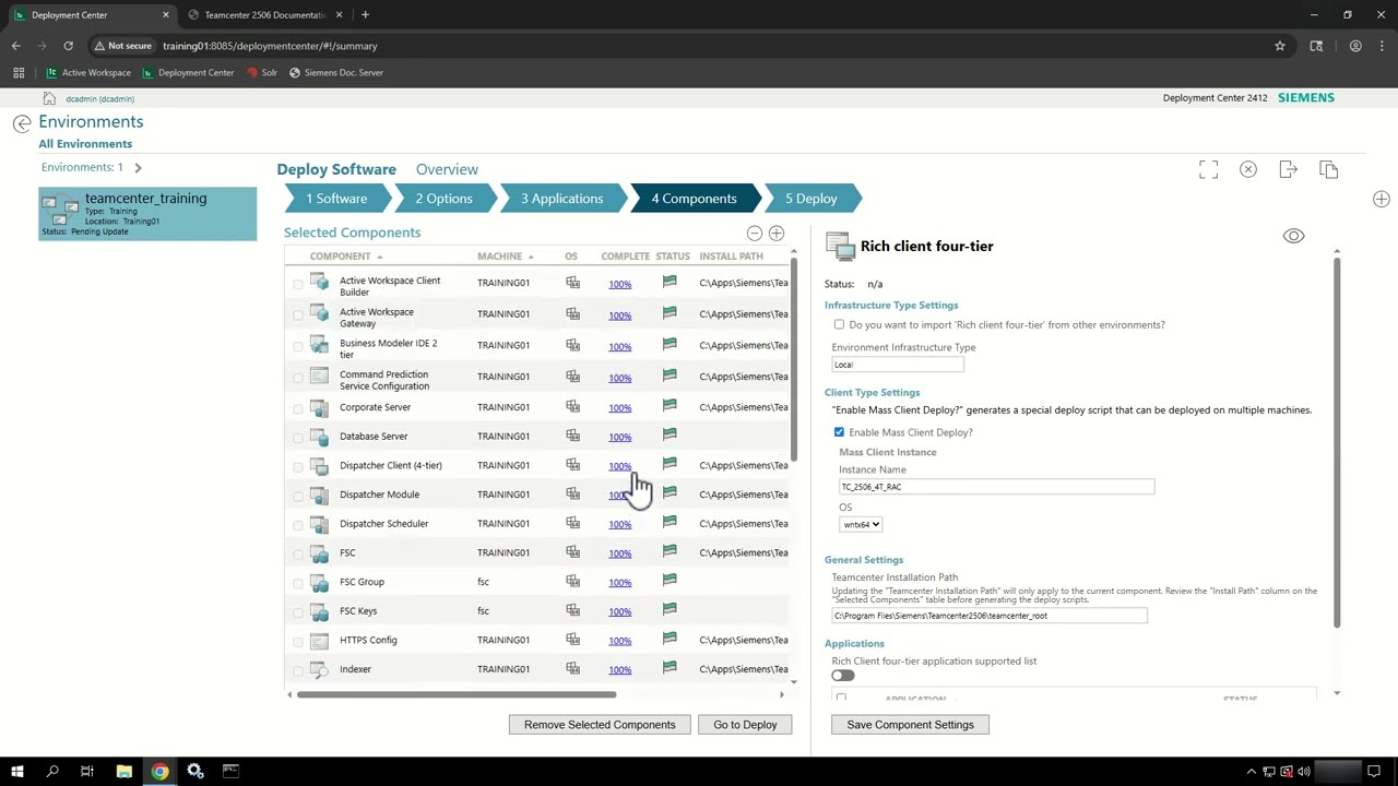 Teamcenter 2506: Mass Client Deployment with Deployment Center