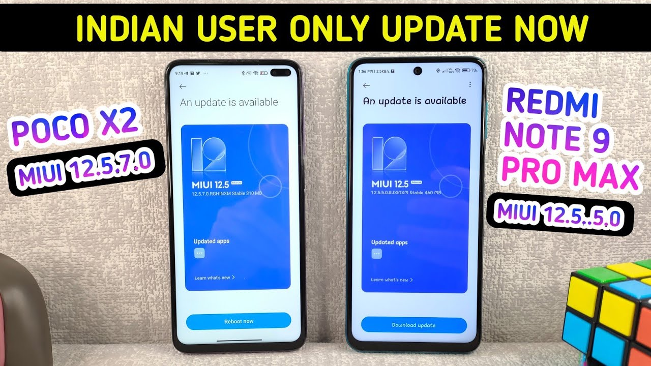 INDIA ONLY - POCO X2 NEW UPDATE MIUI 12.5.7.0 | REDMI NOTE 9 PRO MAX NEW. UPDATE MIUI 12.5.5.0