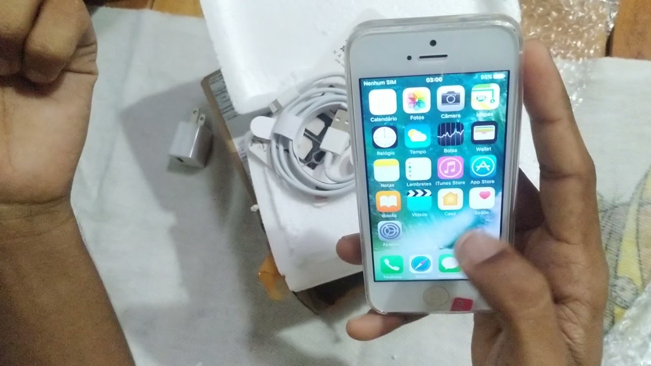 Umboxing de um iPhone 5 comprado na #Shopee.