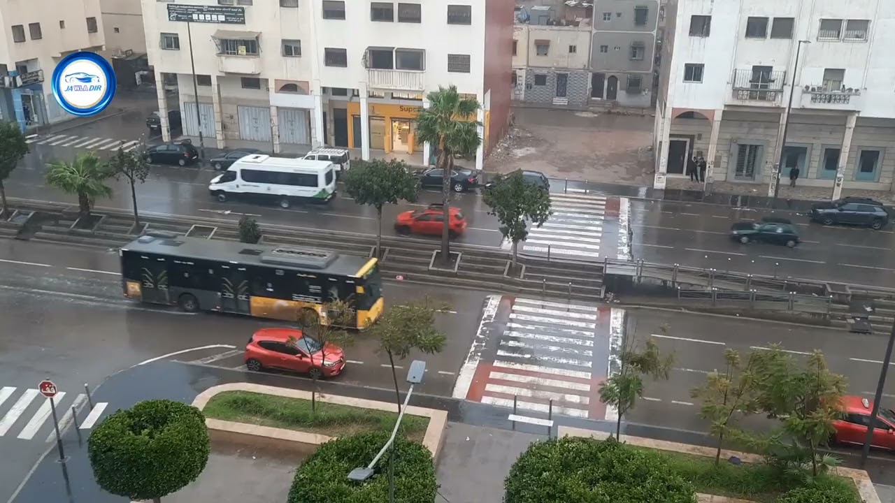 Casablanca  أمطار غزيرة بمدينة الدار البيضاء هذا اليوم