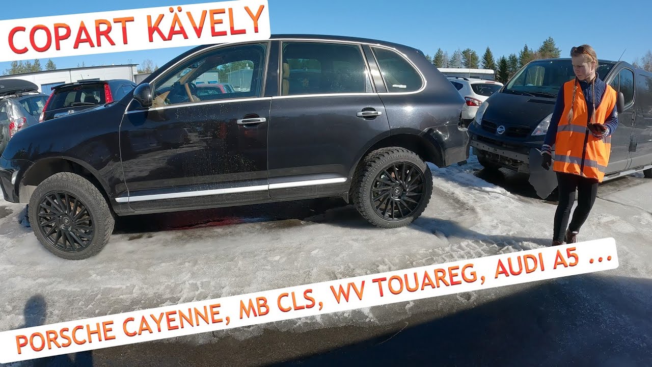 Copart kävely 11.4.2024 - Riisuttu Porsche, mersuja, poronkuljetuspaku ja paljon muuta