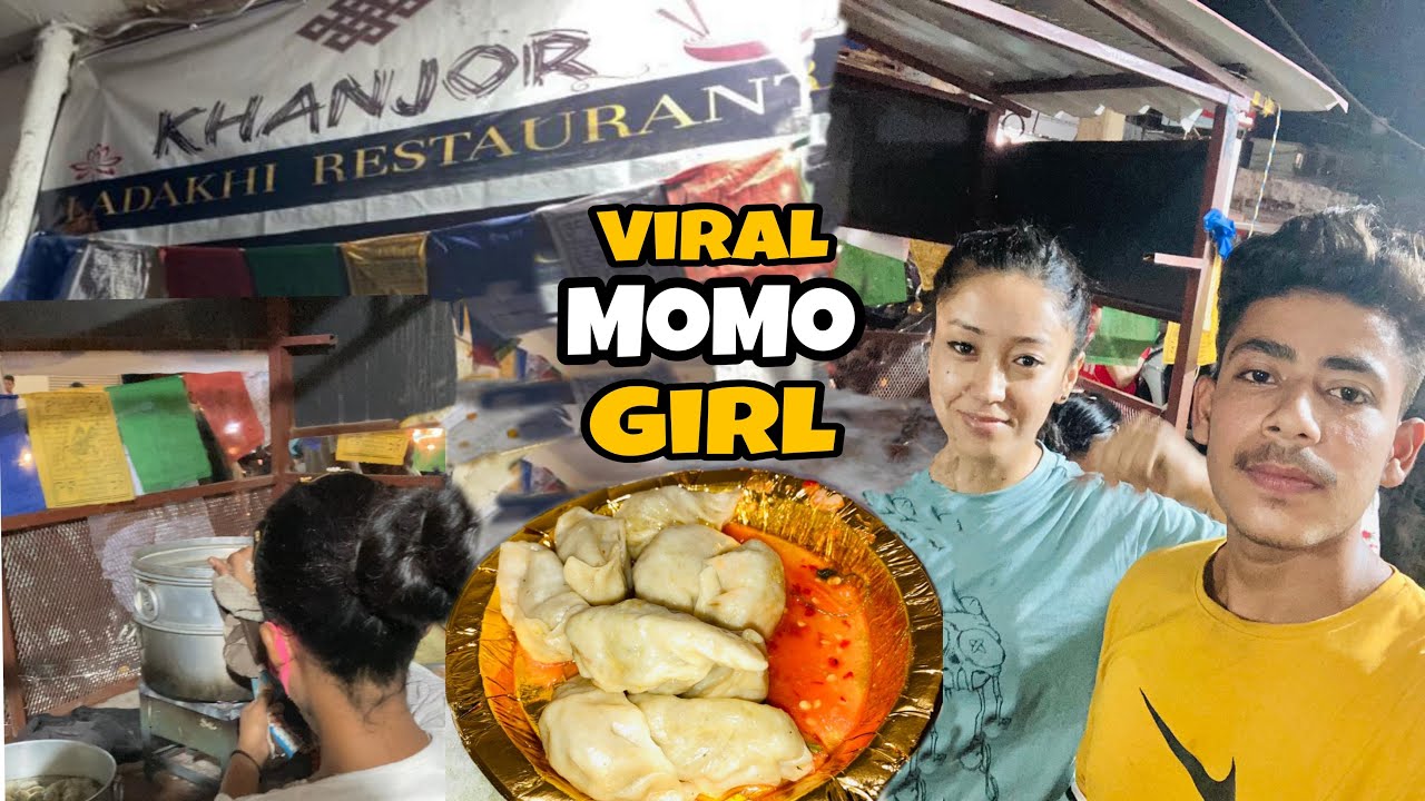 ||Viral Momo Girl In Jammu|| KHANJOR Ladakhi Restaurant 🥵 🔥 #viral #food #momo #trending