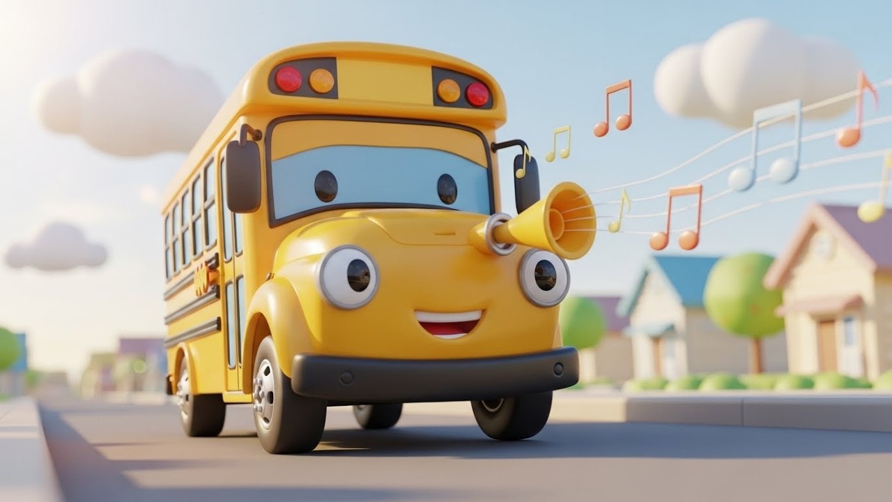 Школьный автобус поет утреннюю песню 🚌🎶☀️ | Мультфильм для детей и весёлые приключения