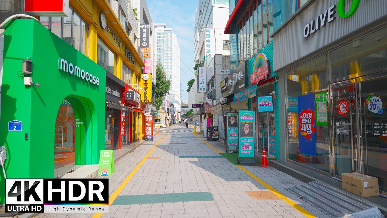 Chungjang-ro, Gwangju, a quiet late summer morning | Gwangju City South Korea 4K HDR