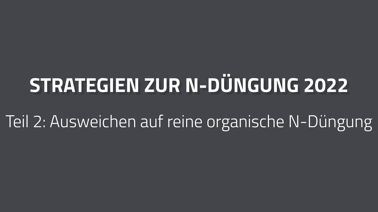 agricon | Ausweichen auf reine N-D&uuml;ngung