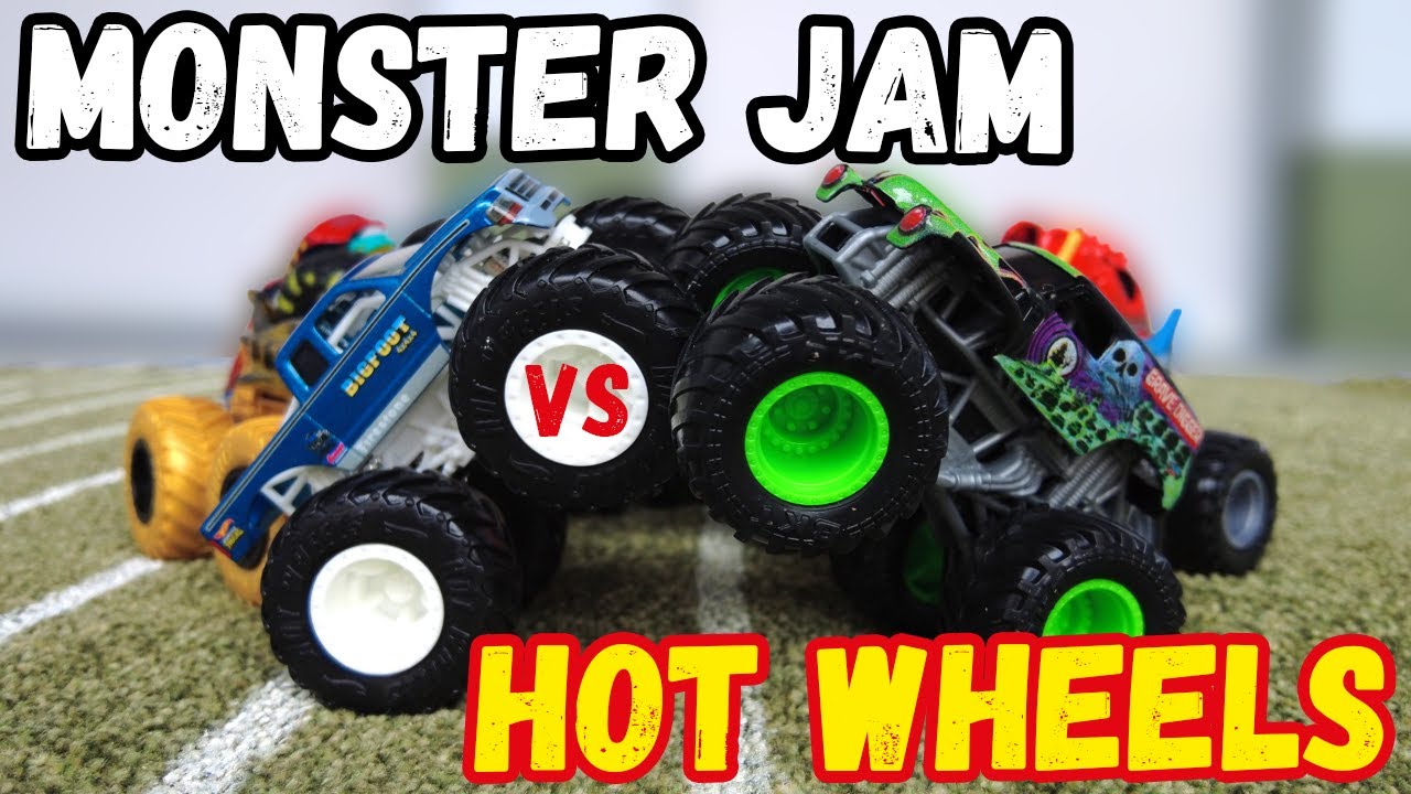 MONSTER JAM vs HOT WHEELS Monster Truck Race Battle Football 💥 Crashing Car Racing Tournament