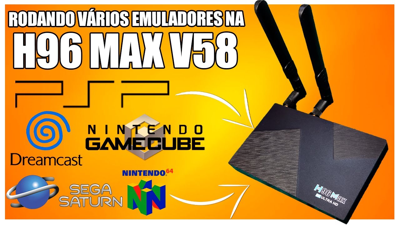 Testando games na TV Box H96 Max V58 RK3588 8gb: GameCube, Dreamcast, Saturn, PSP, N64