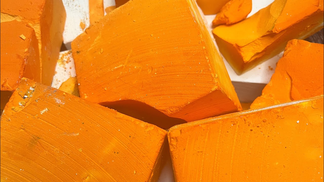 Asmr - 6 Dyed & 4 Plain Blocks : P.2 🧡🤍- Oddly Satisfying