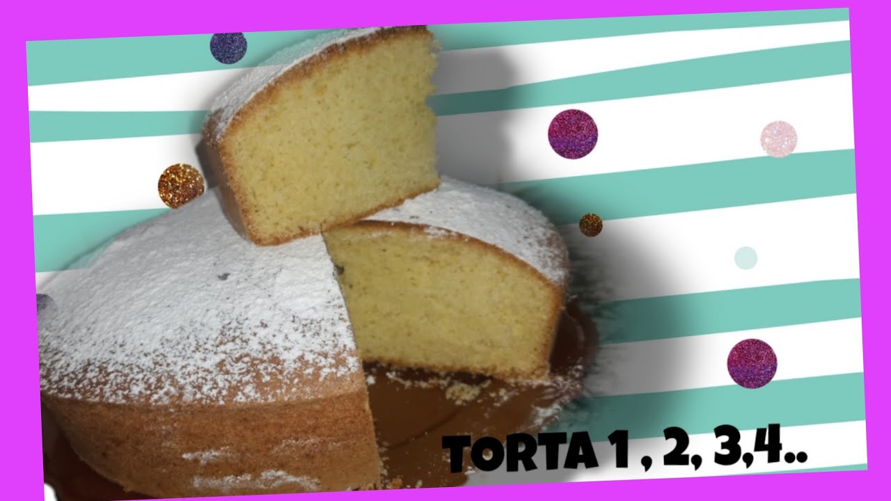 La torta más fácil del mundo , torta 1,2,3,4. con crema de leche .