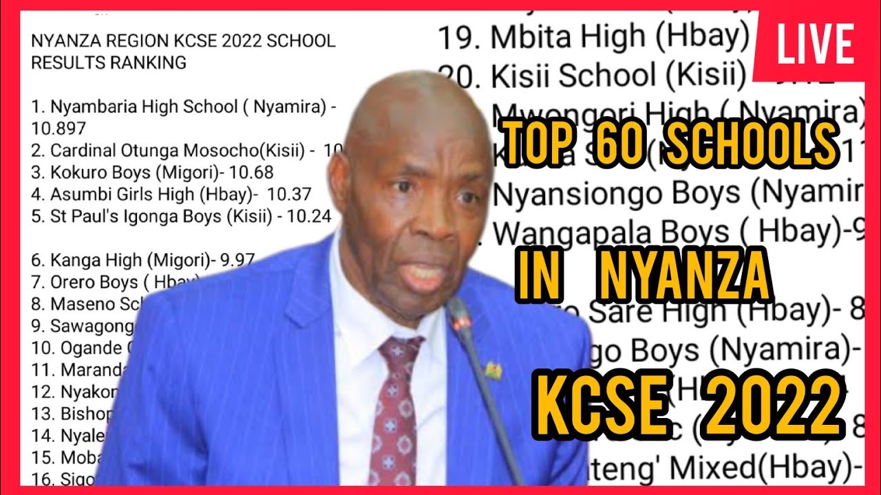 TOP 60 SCHOOLS NYANZA REGION KCSE 2022 RESULTS | NYAMBARIA , ASUMBI GIRLS , KISII SCHOOL KCSE NEWS