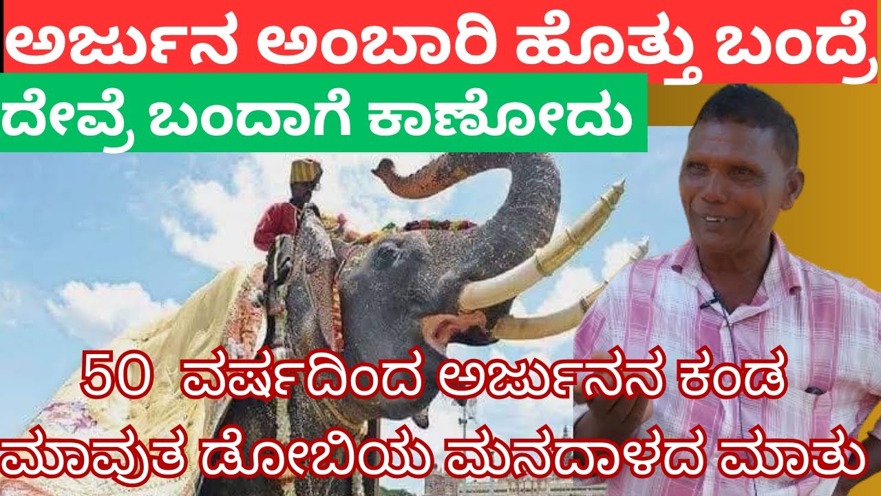 ಅರ್ಜುನ ಮಾವುತ ಕವಾಡಿ ಬಿಟ್ರೆ ಬೇರೆರನ್ನು ಸೇರಿಸುತ್ತಿರಲಿಲ್ಲ | ತನ್ನ ಕವಾಡಿಯ ಪ್ರಾಣ ಉಳಿಸಿದ | arjuna elephant
