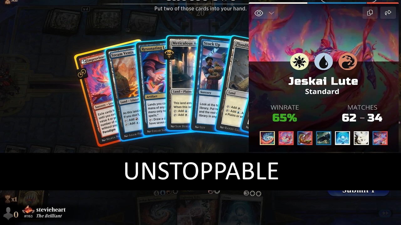 THE BEST DECK 🔴🔵⚪ JESKAI LUTE CONTROL SPECIAL - MTG Arena STANDARD