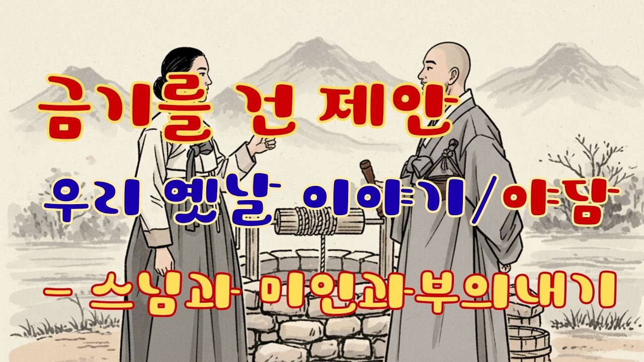 차분한 목소리로 듣는  역사 야담 - 스님과 미인과부의내기_단편 #옛날이야기#역사#설화 #전설 #민담#야담#옛이야기