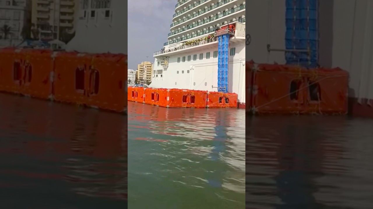 An Emergency Slide Like You&rsquo;ve Never Seen Before #cruise  #evacuations #ship #titanic #marine