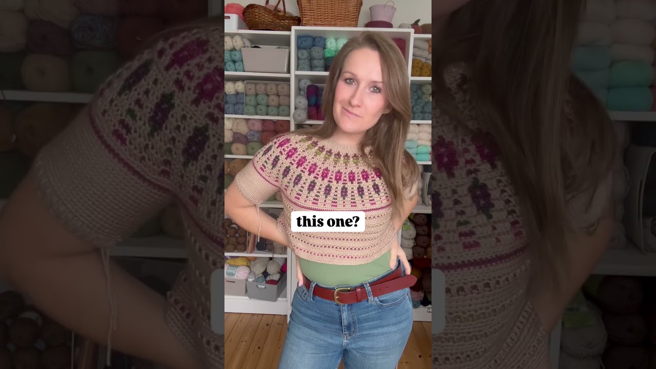 Мозаичный узор для вязания свитера крючком &mdash; легко, сверху вниз, и пробуйте по ходу дела!