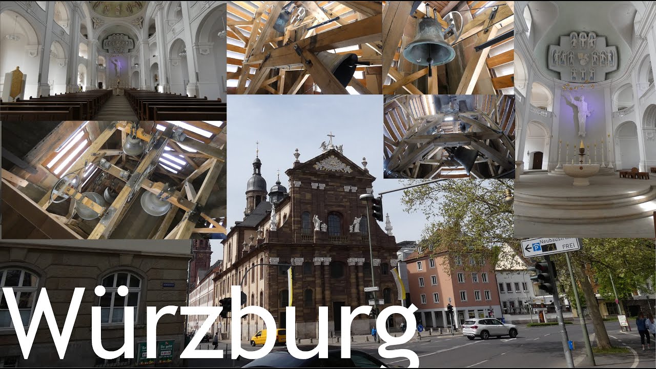 Würzburg (WÜ) Die Glocken der kath. Seminarkirche Sankt Michael (Turmaufnahme)