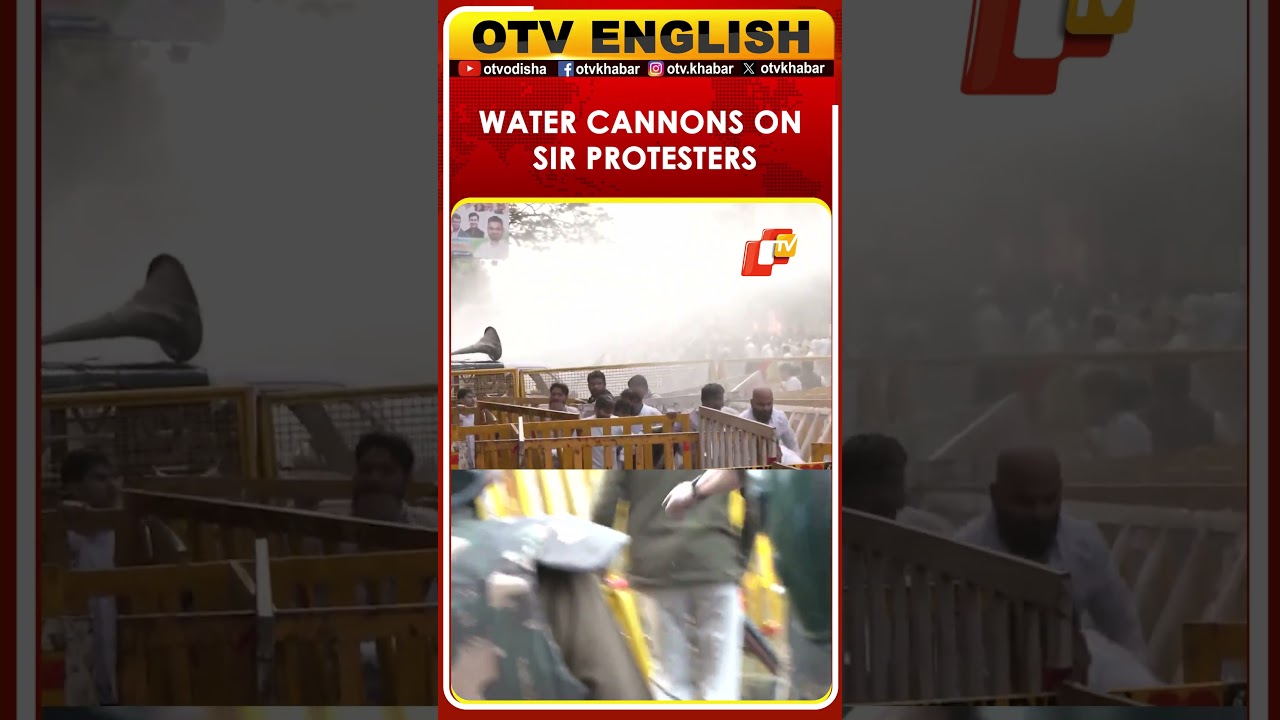 Bhopal: Police Use Water Cannon To Disperse Youth Congress Protest Over SIR
