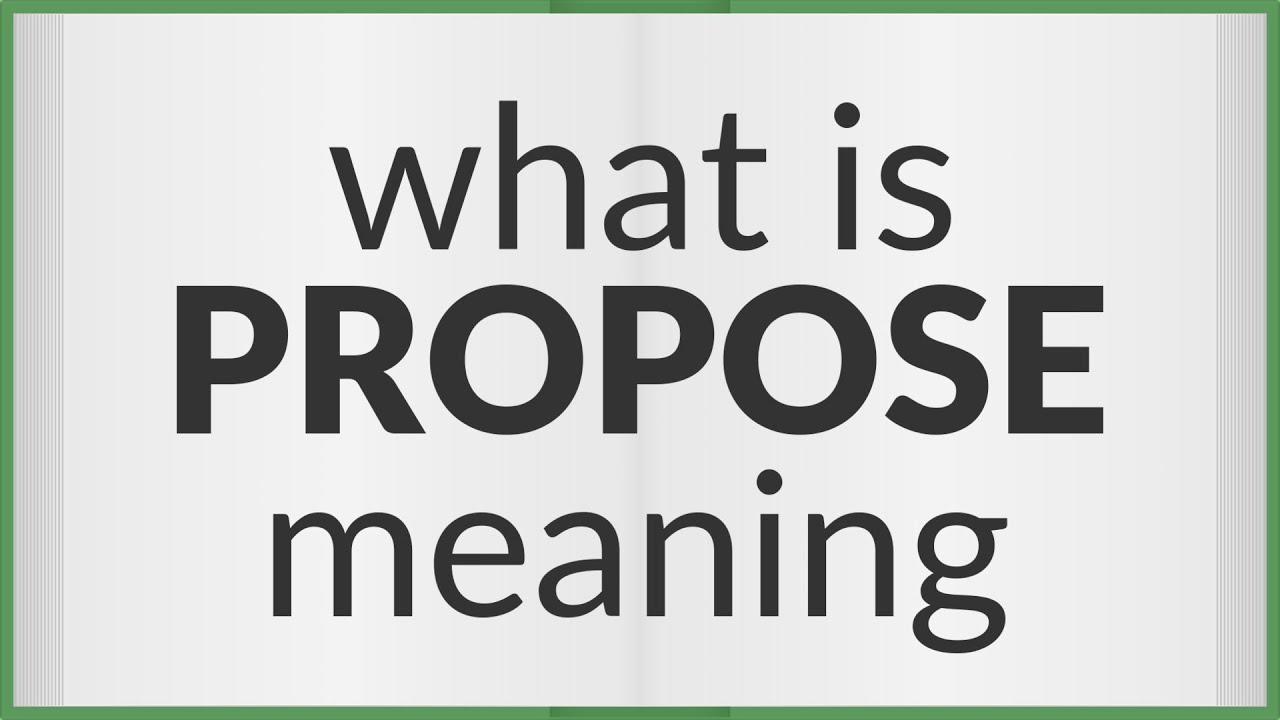 Propose | meaning of Propose