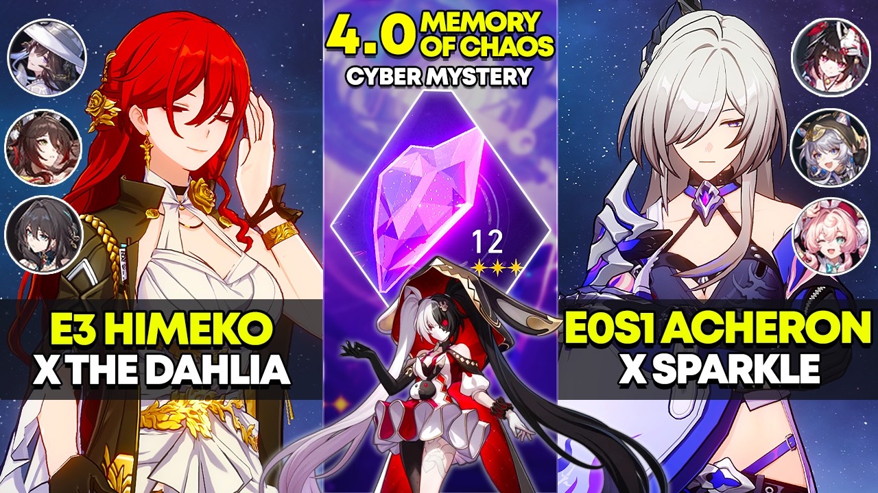 E3 Himeko x The Dahlia & E0S1 Acheron x Sparkle | Memory of Chaos 12 | Honkai Star Rail 4.0
