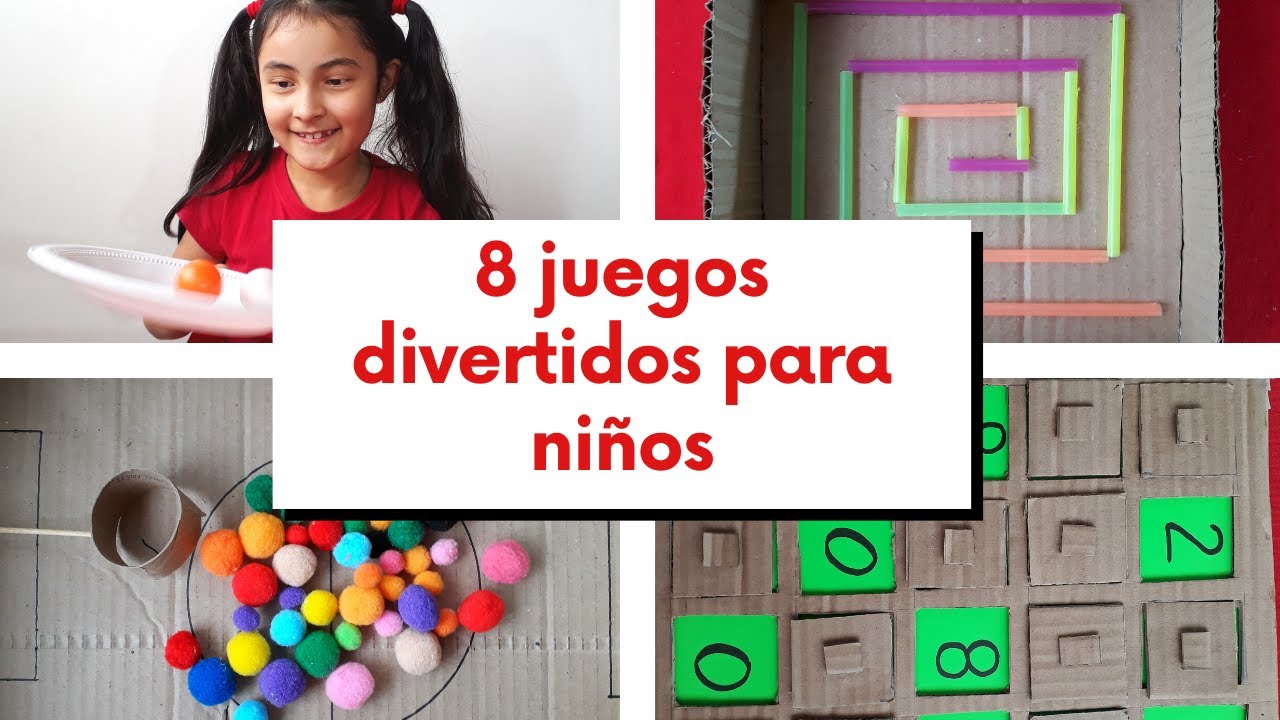 8 JUEGOS DIVERTIDOS  CON MATERIAL RECICLADO