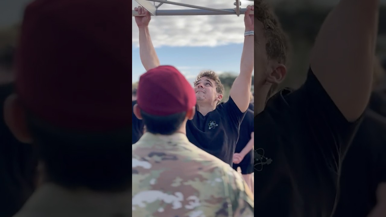 Special Operations candidates evaluated by USAF Special Warfare PJ (Pararescuemen) in max pull-ups
