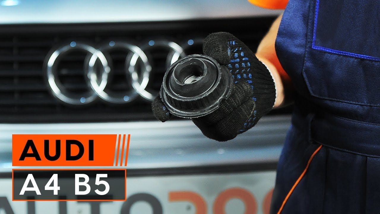How to change a front strut mount on AUDI A4 B5 [TUTORIAL AUTODOC]