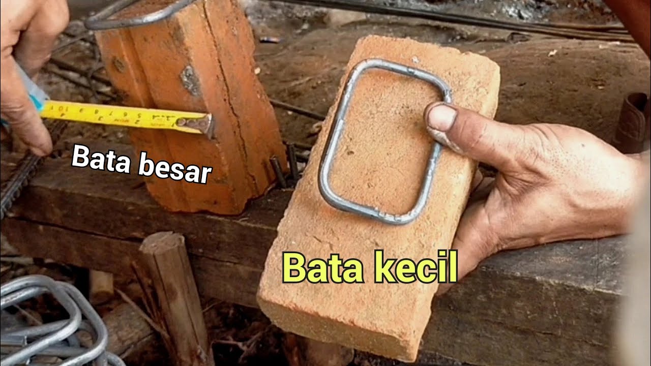  2 jenis batu bata yang berbeda pahami ukuran Cincin tiang kolom nya 
