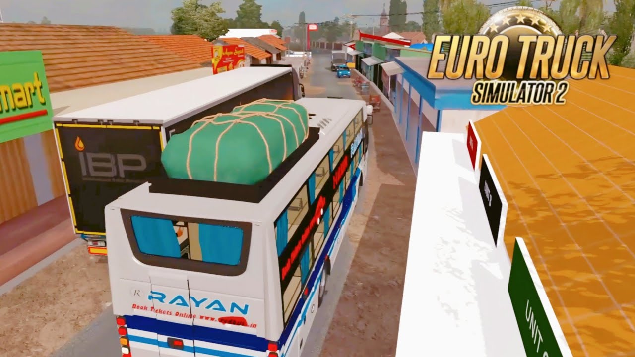 RAYAN Travels AC Sleeper Bus Driving | ETS2 Gameplay