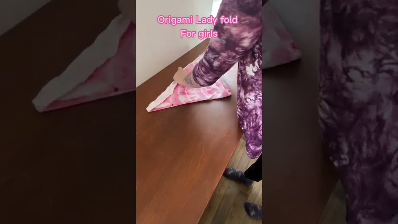 How to fold flat diapers - Origami Lady fold