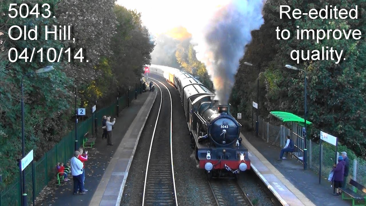 Re-edited. 5043 Earl of Mount Edgcumbe. Old Hill, 04/10/14. DMU seen first is 172219.