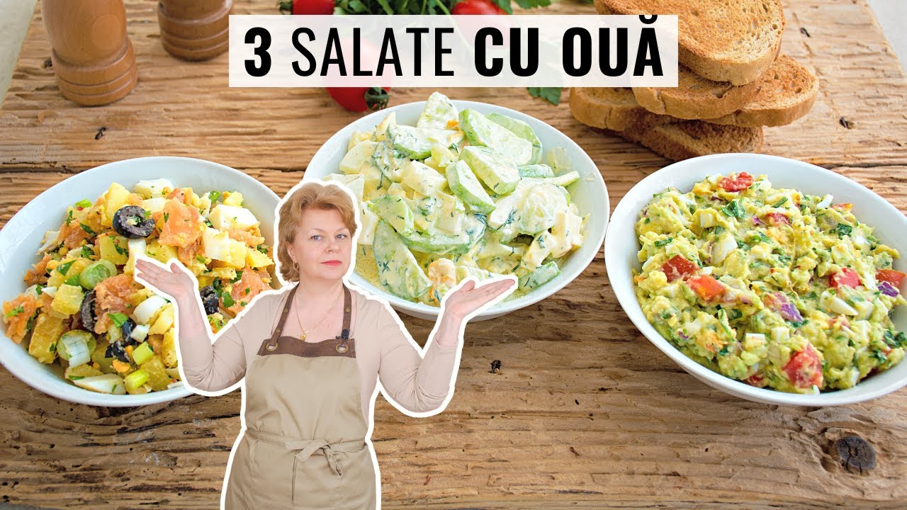 3 rețete de SALATĂ CU OUĂ simple și dietetice în care folosim ouăle roșii de la Paște