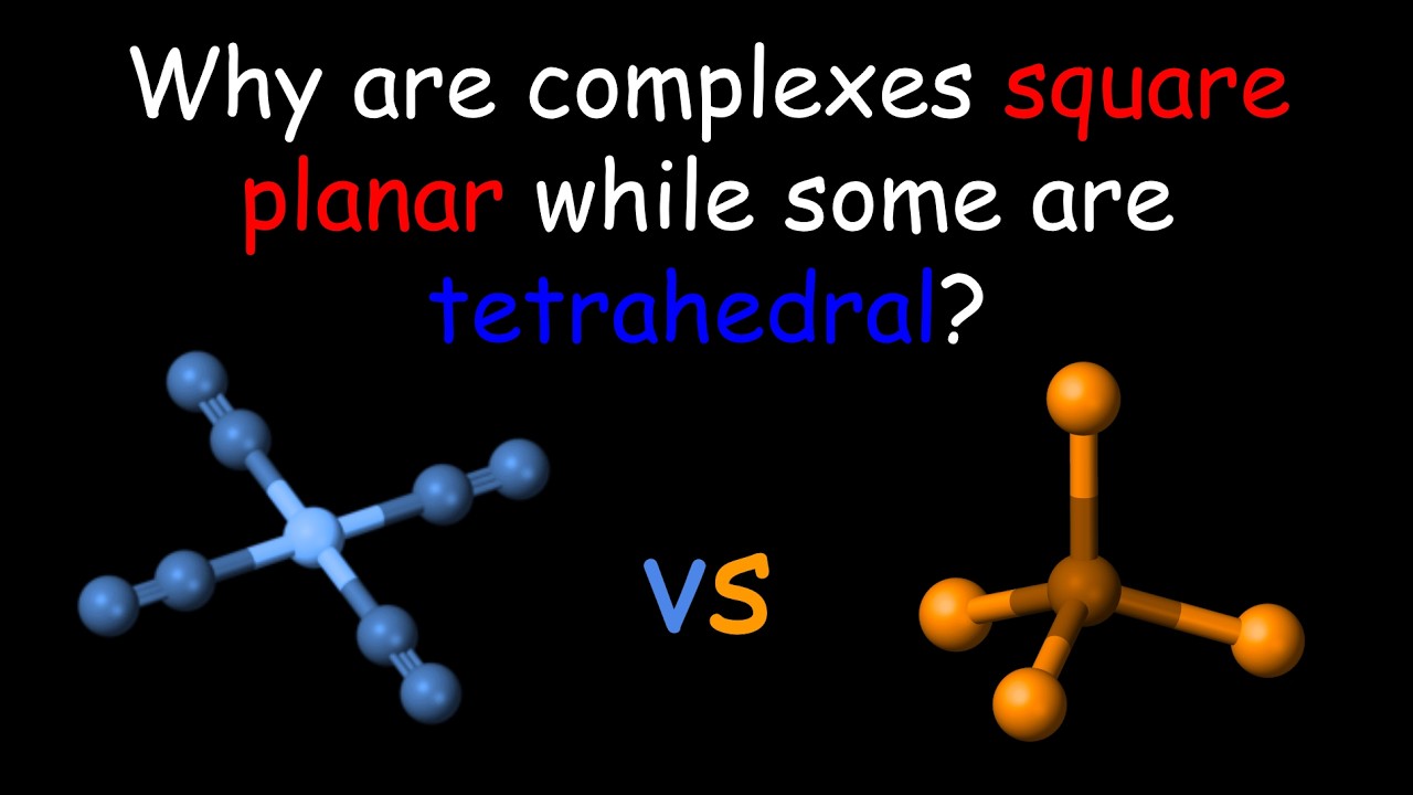 When is a complex Square planar vs Tetrahedral | Coordination Chemistry