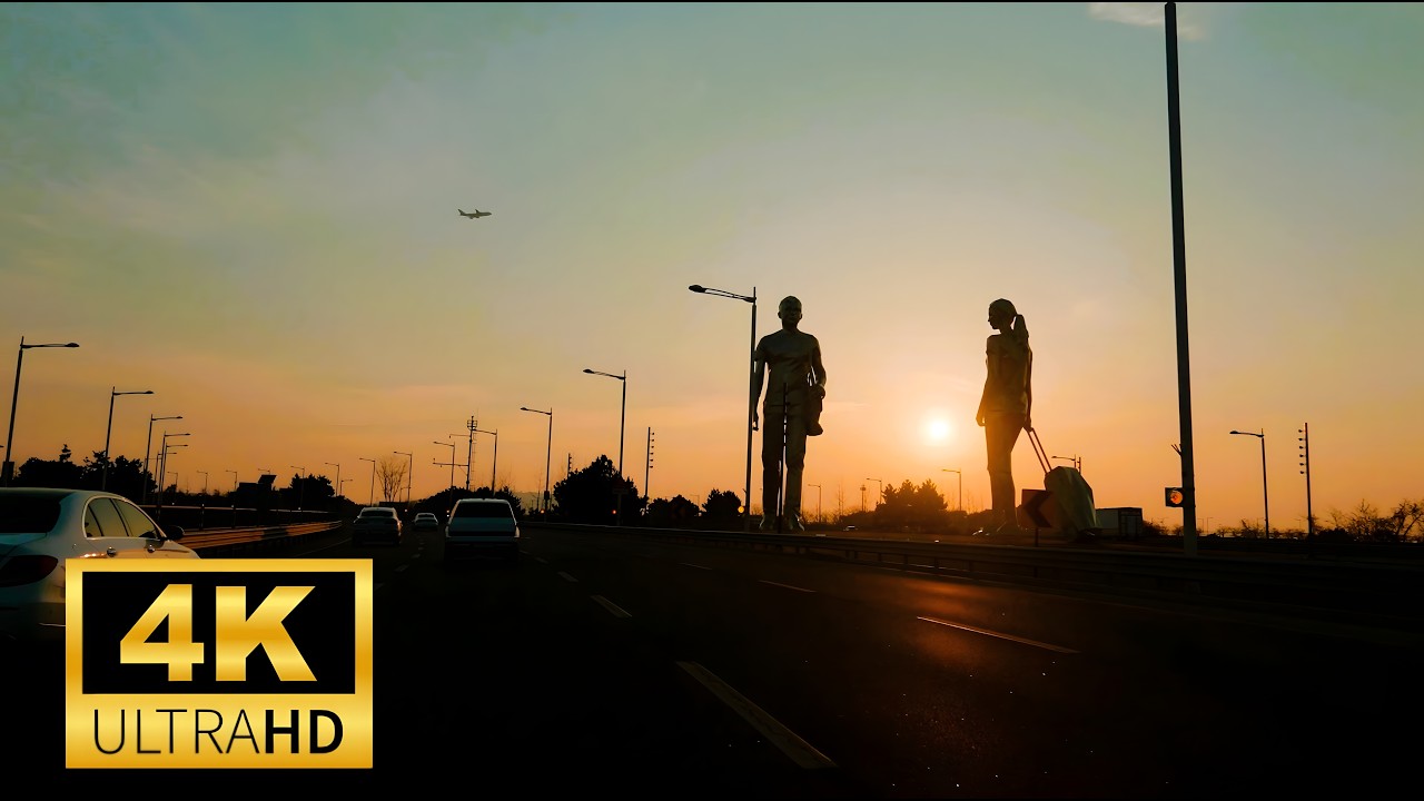 [4K] Seoul Golden Hour - Driving to Incheon Airport at Sunset (relax drive)