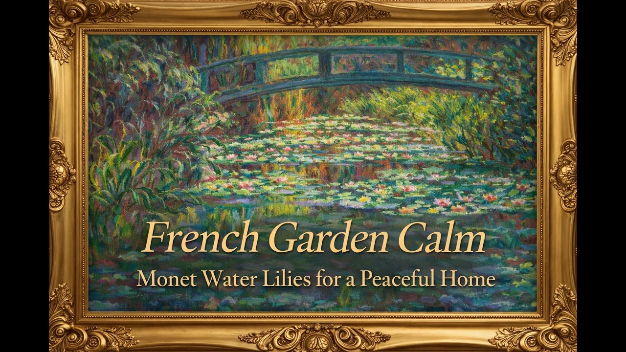 Water Lily Pond | Claude Monet | Old Money Gold Frame TV Art 6 Hours No Music