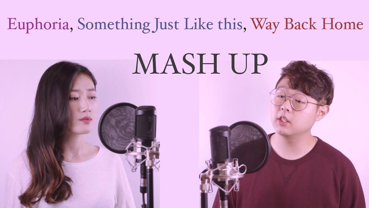 BTS-Euphoria, The Chainsmokers-Something Just Like This, Shaun-Way Back Home Cover Mash up (Eng sub)