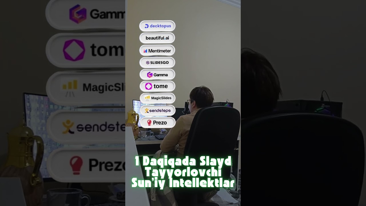 📌 1 Daqiqada Slayd Tayyorlovchi Sun&rsquo;iy Intellektlar 🤖🔥 #AI #Prezentatsiya #Presentation #Decktopus