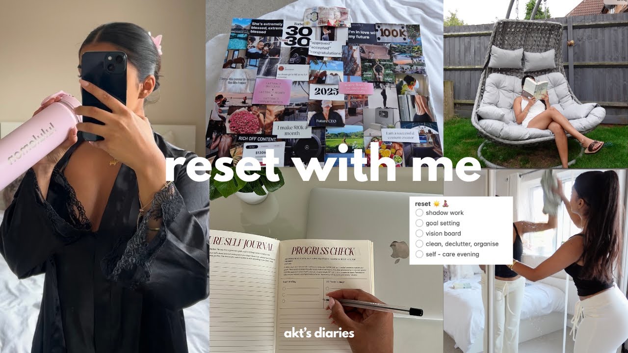 reset with me - vision boarding, de-cluttering + how to ACTUALLY achieve your goals