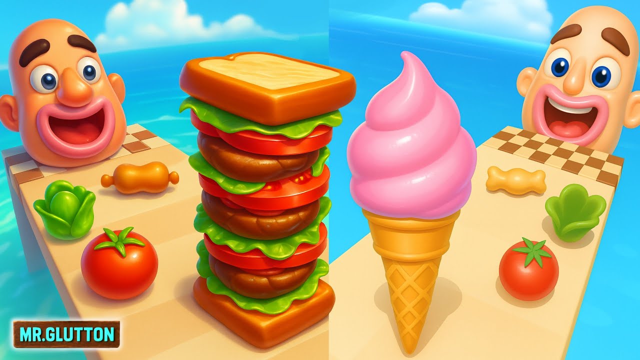 Sandwich Runner VS Ice Cream Rush - ASMR Satisfying Gameplay Walkthrough All  Levels 