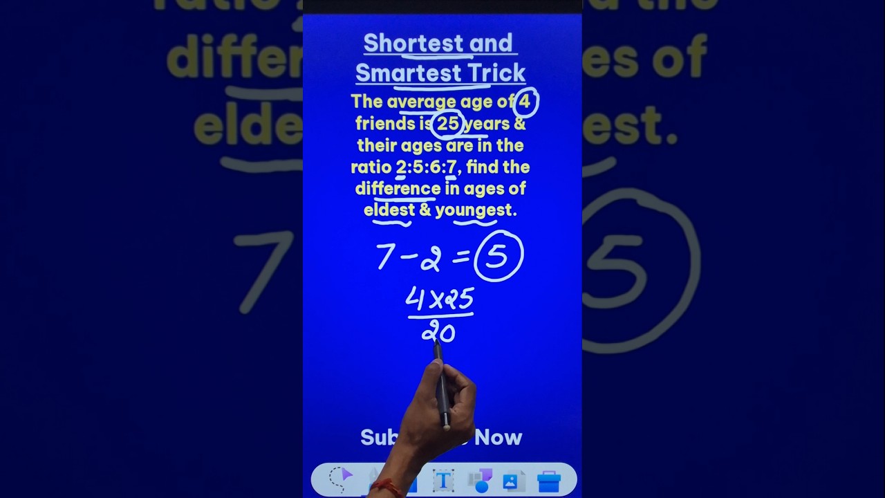 Average Age Problem Short Trick II Solve Without Equations II Solve Word Problems #youtubeshorts