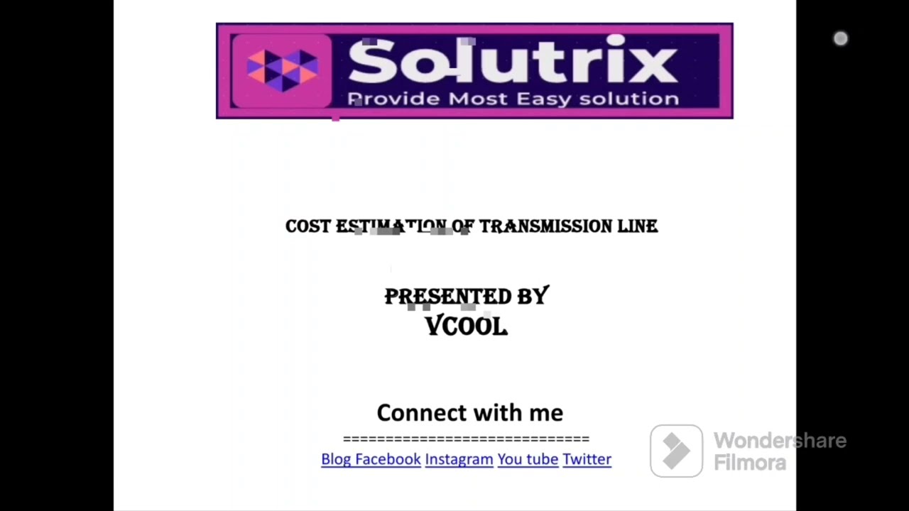 Cost estimation for construction of transmission line 