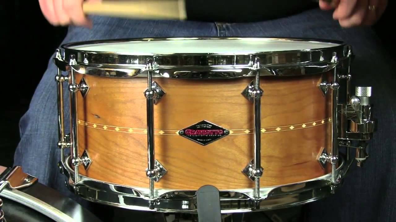 Craviotto Cherry with Cherry Inlay 6.5x14 Snare Drum