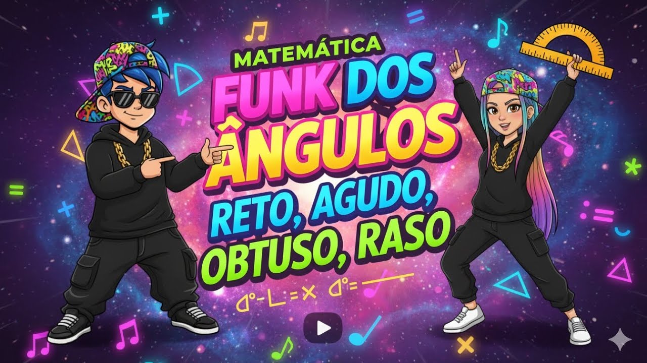 FUNK DOS &Acirc;NGULOS 🎵 | Aprenda os Tipos de &Acirc;ngulo (Reto, Agudo, Obtuso e Raso) de Forma Divertida!
