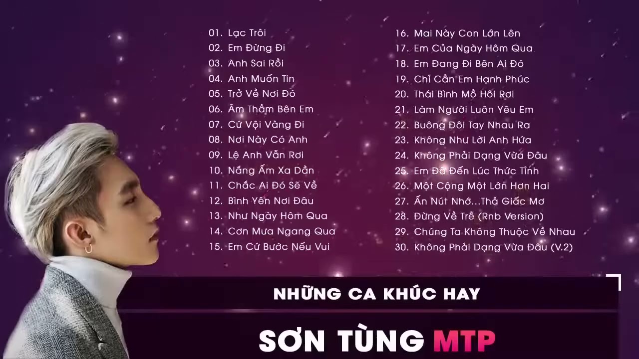SƠN TÙNG MTP  LK NHẠC TRẺ   LẠC TRÔI VÀ NƠI NÀY CÓ ANH REMIX